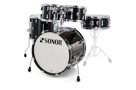 SONOR - DRUMSTEL AQ2 STAGE SET TRANSPARANT STAIN BLACK(TSB) SHELLSET