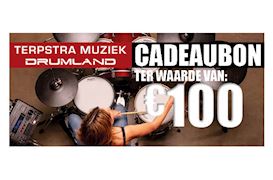 TERPSTRA MUZIEK DRUMLAND - CADEAUBON 100 EURO DRUMS