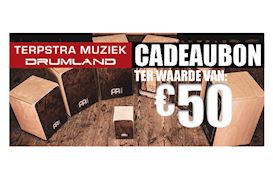 TERPSTRA MUZIEK DRUMLAND - CADEAUBON 50 EURO PERCUSSIE
