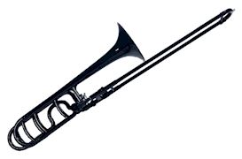 CLASSIC CANTABILE - KUNSTSTOF TROMBONE ZWART MET KWARTVENTIEL (by COOLWIND)