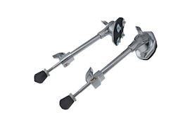 LUDWIG - BASS DRUM SPURS, ROCKER KICK SPUR W/ EXTENDERS (PAIR)