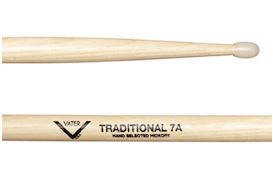 VATER - VHT7AN HICKORY TRADITIONAL 7A NYLON TIP DRUMSTOKKEN