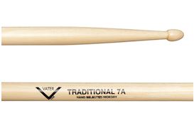 VATER - VHT7AW HICKORY TRADITIONAL 7A WOOD TIP DRUMSTOKKEN