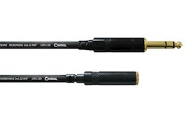 CORDIAL - CFM3VY HEADPHONE EXT. KABEL- STEREO JACK M/MINI JACK F 3M