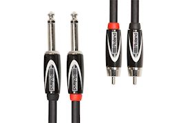 ROLAND - RCC-3-2R28 DUAL KABEL 1/4-INCH NAAR RCA (TULP), 1 M LENGTH