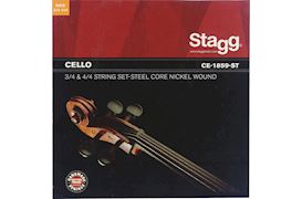 STAGG - CE-1859-ST SNARENSET 4/4 & 3/4 CELLO,STALEN KERN MET NIKKEL