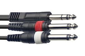 STAGG - Y KABEL JACK/2JACK 3 METER SYC3/PS2P E