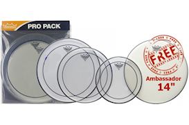 REMO - PP-0110-PS PINSTRIPE CLEAR 10", 12", 14" + 14" AMBASSADOR