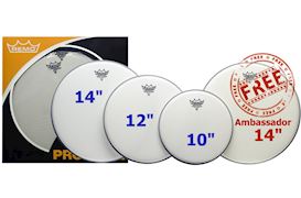 REMO - PP-1020-BEPACK 10", 12", 14" EMPEROR COATED + 14" BA-0 PRO