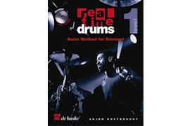 BOEK - REAL TIME DRUMS LEVEL 1 BASIC METHODE  FOR DRUMSET MET AUDIO