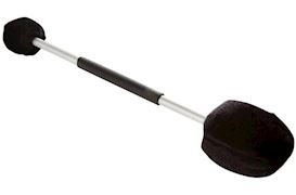 LUDWIG - MALLETS, ACROLITE SHAFT BLACK PILE COVERED DOUBLE BALL